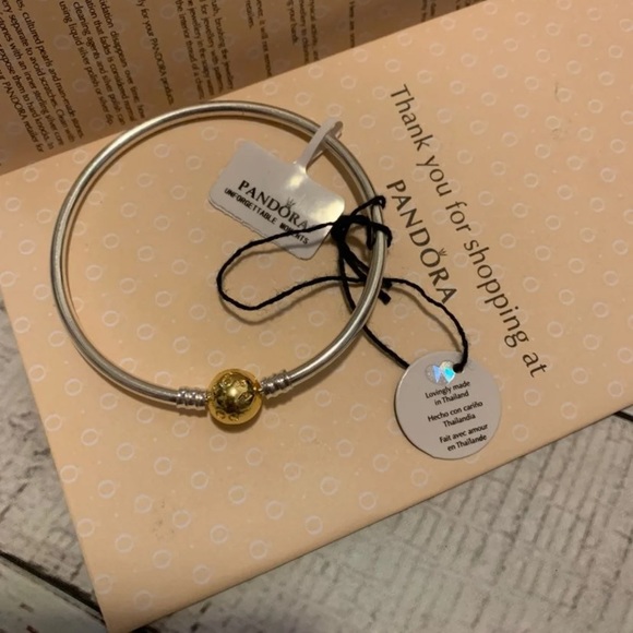 Pandora Moments Gold clasp Bracelet 6.7" - Picture 8 of 11